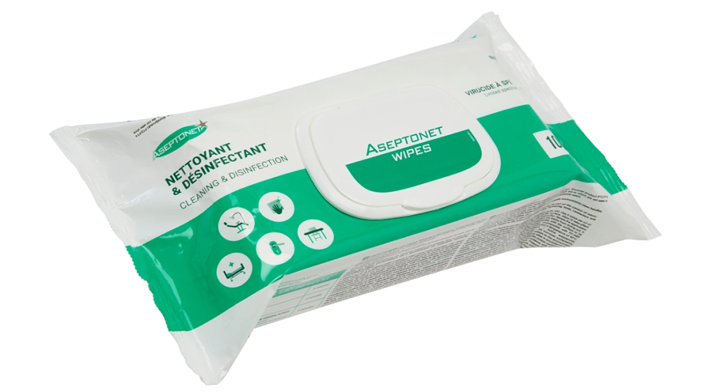 Lingettes détergentes désinfectantes surfaces ASEPTONET