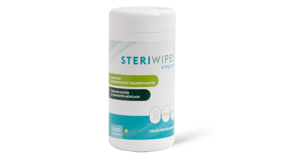 Lingettes détergentes désinfectantes surfaces Steriwipes STERICID®