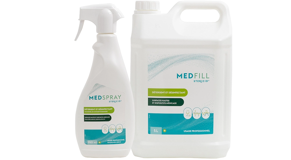 Solution détergente désinfectante surfaces MEDSPRAY / MEDFILL STERICID®